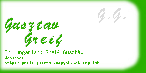 gusztav greif business card